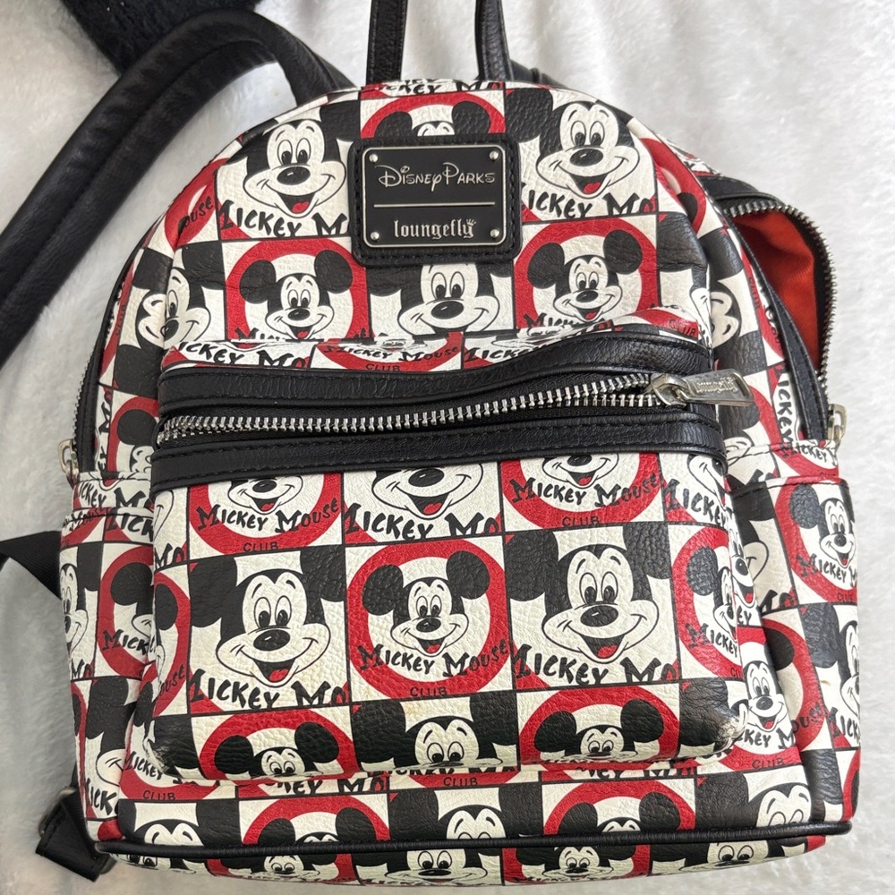 Loungefly Mickey Mouse Patterned Backpack - Red, Black, White